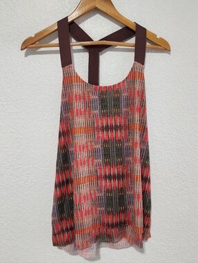Prana Yoga Tank Top Razor Back Geometric Pattern Medium NWT Workout Athleisure